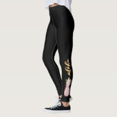 Retro Roze Aloha Ananas Leggings (Links)