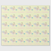 Retro Roze Baby shower inpakpapier (Vlak)