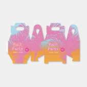 Retro Roze Bach Party Bedankdoosjes (Uitgevouwen)