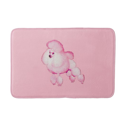 Retro Roze Badmat van de Poedel (Voorkant)