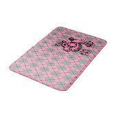 Retro Roze basisstation Rug Bath Mat (Gekanteld)