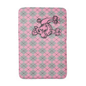 Retro Roze basisstation Rug Bath Mat (Voorkant Verticaal)