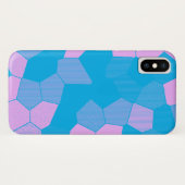 Retro Roze/blauw Case-Mate iPhone Case (Achterkant (horizontaal))