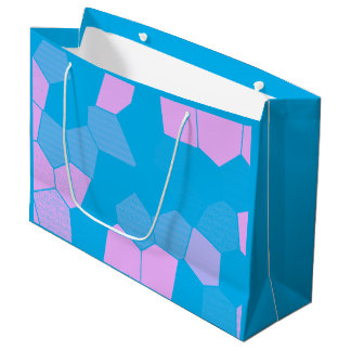 Retro - roze / blauw groot cadeauzakje