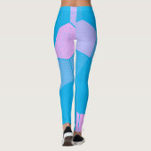 Retro Roze/blauw Leggings (Achterkant)