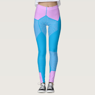 Retro Roze/blauw Leggings