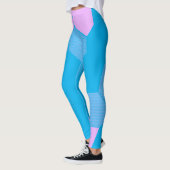 Retro Roze/blauw Leggings (Links)