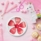 Retro Roze bloem - lenteteelt - bruiloft Papieren Bordje (Feest)