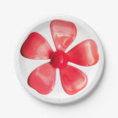 Retro Roze bloem - lenteteelt - bruiloft Papieren Bordje (Voorkant)