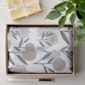 Retro roze bloemen en Abstract zwart puntenpatroon Tissuepapier (Geschenk)
