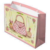 Retro Roze Cadeautas (Achterkant Gekanteld)