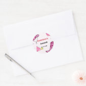 Retro Roze Disco Cowgirl Westerse Bachelorette  Ronde Sticker (Envelop)