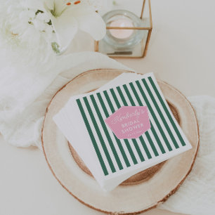 Retro Roze En Groen Beverly Hills Bruidsfeestje Servet