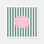 Retro roze en groene Beverly Hills Vrijgezellenfee Servet (Voorkant)