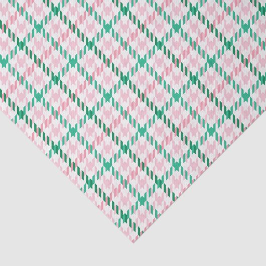 Retro roze en groene patroon van de tissuepapier (Detail)