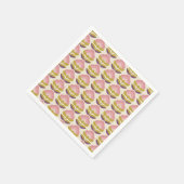 Retro Roze en Paarse Floral Pattern Servet (Hoek)