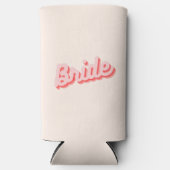 Retro Roze en Rode Bruidsblikken Koeler (Voorkant)