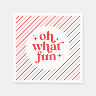 Retro roze en rood Oh wat leuk Servet