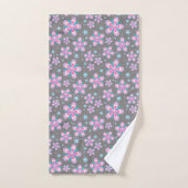 Retro roze en Turquoise Abstract ventilatorpatroon Bad Handdoek (Handdoek)