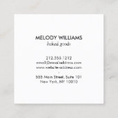 Retro Roze en Witte Stripes Bakery Vierkante Visitekaartje (Achterkant)