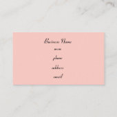 Retro Roze en zwarte Visitekaartjes (Achterkant)