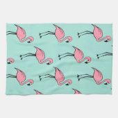 Retro Roze Flamingo Keuken Handdoek Gift (Horizontaal)
