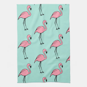 Retro Roze Flamingo Keuken Handdoek Gift