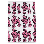 Retro roze Franse poedel geschenktas Medium Cadeauzakje (Achterkant)