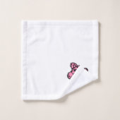 Retro Roze Franse pooiedoekdoekjes Gift set Bad Handdoek (Wasdoekje)