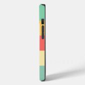 Retro Roze Geel Blauwe Stripes Aangepast Case-Mate iPhone Case (Achterkant / Links)