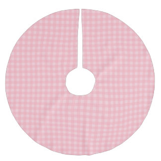 Retro Roze Gingham Gingham Gecontkered Patroonacht Kerstboom Rok