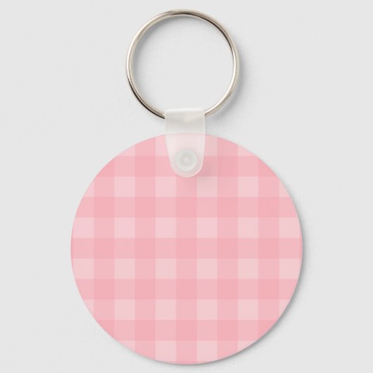 Retro Roze Gingham Gingham Gecontkered Patroonacht Sleutelhanger (Voorkant)