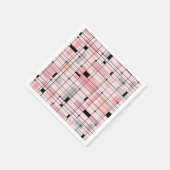 Retro Roze Grid en Starbursts Papieren servetten (Hoek)