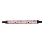 Retro Roze Grid en Starbursts Pen (Voorkant)