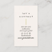 Retro Roze Groen Geruite Strepen Trendy Boho Visitekaartje (Achterkant)