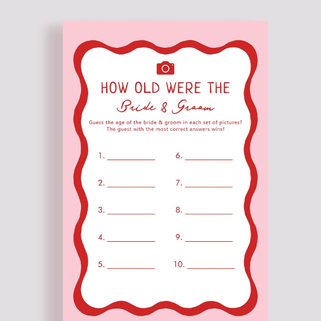 Retro Roze Hoe oud waren de bruid en bruidegom spe (Creator heeft geüpload)