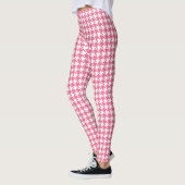 Retro roze houndstooth broek leggings (Links)