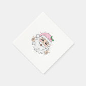 Retro  roze kerstkerstkerstkerstkerstkerstkerstman servet (Hoek)