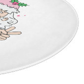 Retro  roze kerstkerstkerstkerstkerstkerstkerstman snijplank (Hoek)