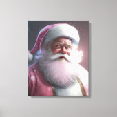 Retro  roze kerstman canvas afdruk (Voorkant)