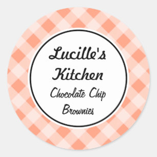 Retro Roze Keukenstickers Ronde Sticker