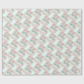 /Retro Roze Keuten Cadeaupapier (Vlak)