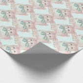 /Retro Roze Keuten Cadeaupapier (Hoek)