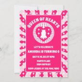 Retro Roze koningin van de harten van afgelopen da Kaart (Voorkant)