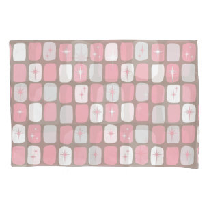 Retro Roze Kussensloop Starbursts