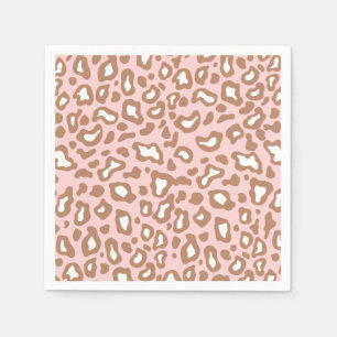 Retro Roze Luipaard Dierprint Feestservetten Servetten