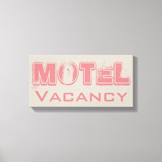 Retro Roze Motel Canvas (Voorkant)
