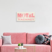 Retro Roze Motel Canvas (Insitu (Woonkamer))