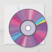 Retro Roze Muziekmaker Cd Dj Visitekaartje Kaart (Achterkant)