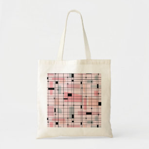 Retro Roze Net en Canvas tas Starbursts